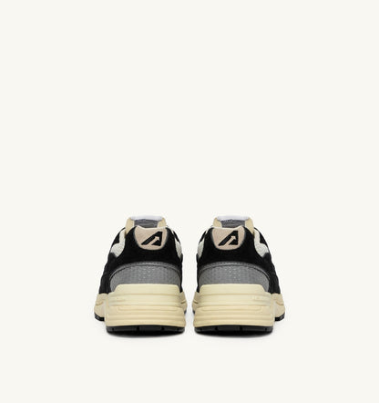 AUTRY Man HYPERWAY SNEAKERS IN BLACK AND SILVER MESH AND SUEDE