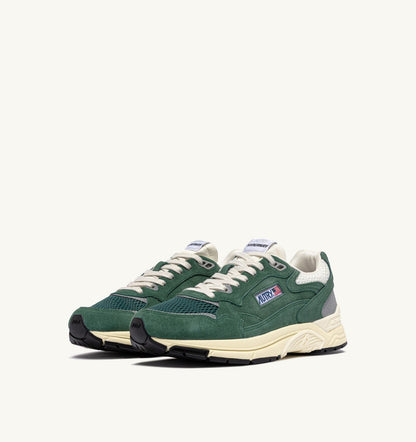 AUTRY Man HYPERWAY SNEAKERS IN MALACHITE AND SILVER MESH AND SUEDE