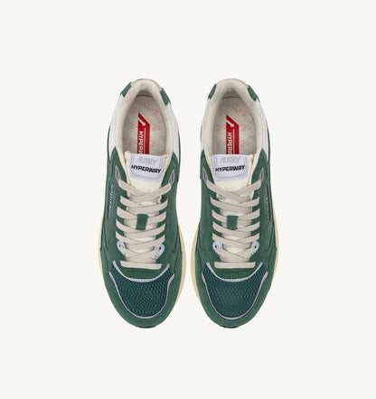 AUTRY Man HYPERWAY SNEAKERS IN MALACHITE AND SILVER MESH AND SUEDE