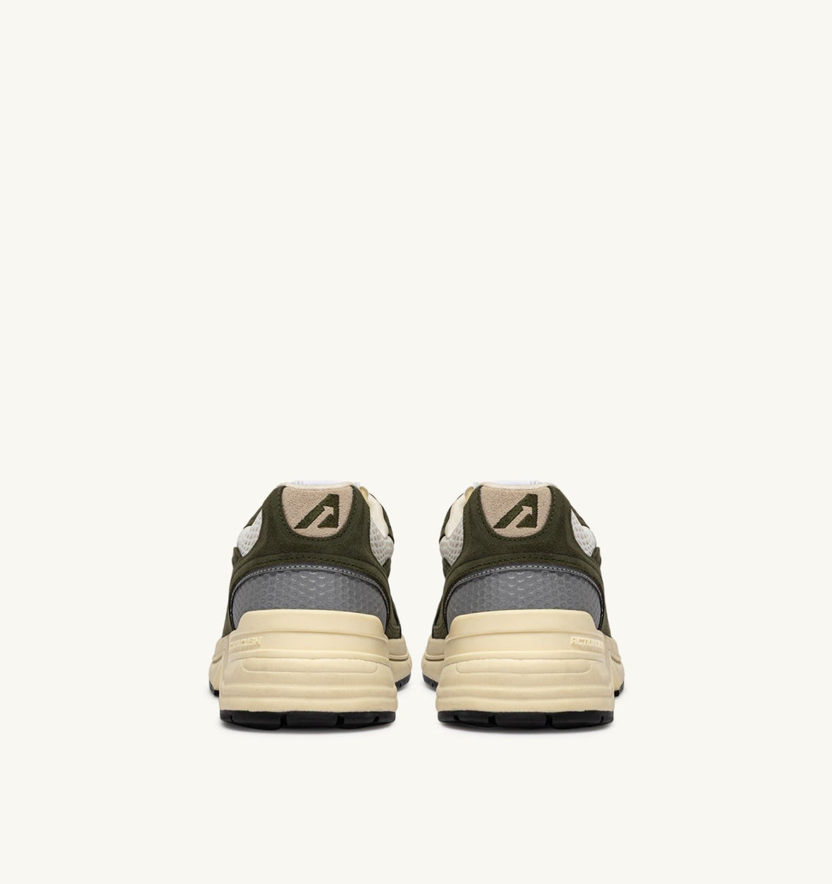 AUTRY Man HYPERWAY SNEAKERS IN MARSHMALLOW AND SAGE SUEDE AND MESH