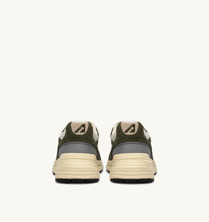 AUTRY Man HYPERWAY SNEAKERS IN MARSHMALLOW AND SAGE SUEDE AND MESH