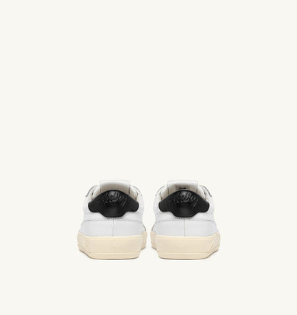 AUTRY Man WINDSCAPE LOW SNEAKERS IN WHITE AND BLACK LEATHER