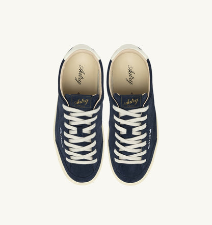 AUTRY Man WINDSCAPE LOW SNEAKERS IN NAVY AND MARSHMALLOW SUEDE