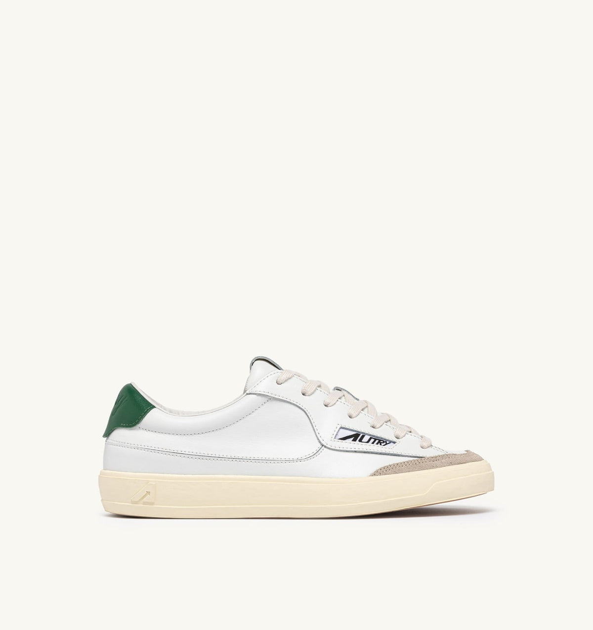 AUTRY Man WINDSCAPE LOW SNEAKERS IN WHITE AND AMAZON LEATHER