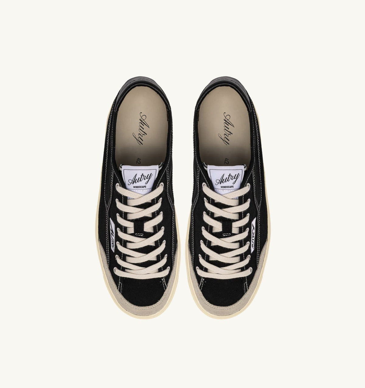 AUTRY Man WINDSCAPE LOW SNEAKERS IN BLACK CANVAS
