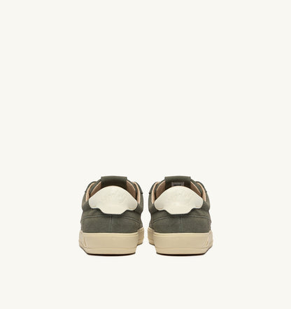 AUTRY Man WINDSCAPE LOW SNEAKERS IN SMOKED GREEN AND MARSHMALLOW SUEDE