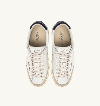AUTRY Man WINDSCAPE LOW SNEAKERS IN WHITE AND SPACE LEATHER