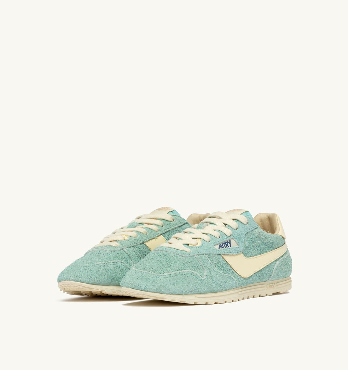 AUTRY Man WINDSPIN SNEAKERS IN JASMINE AND RUTABAGA SUEDE AND LEATHER