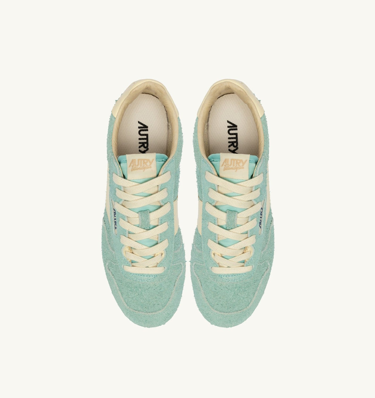 AUTRY Man WINDSPIN SNEAKERS IN JASMINE AND RUTABAGA SUEDE AND LEATHER