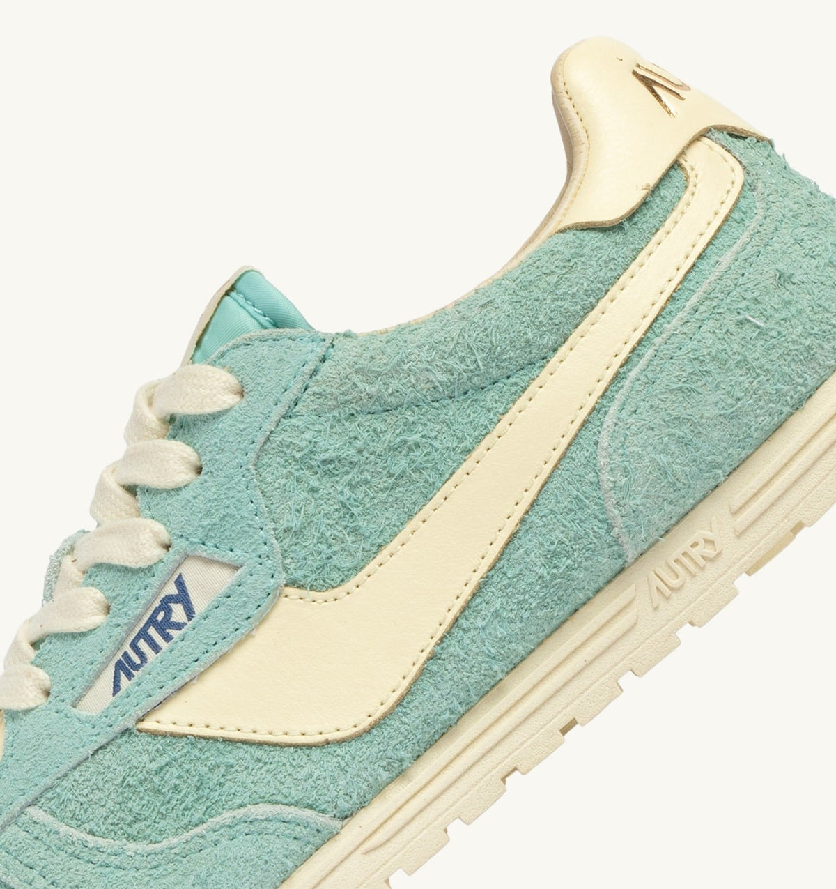 AUTRY Man WINDSPIN SNEAKERS IN JASMINE AND RUTABAGA SUEDE AND LEATHER