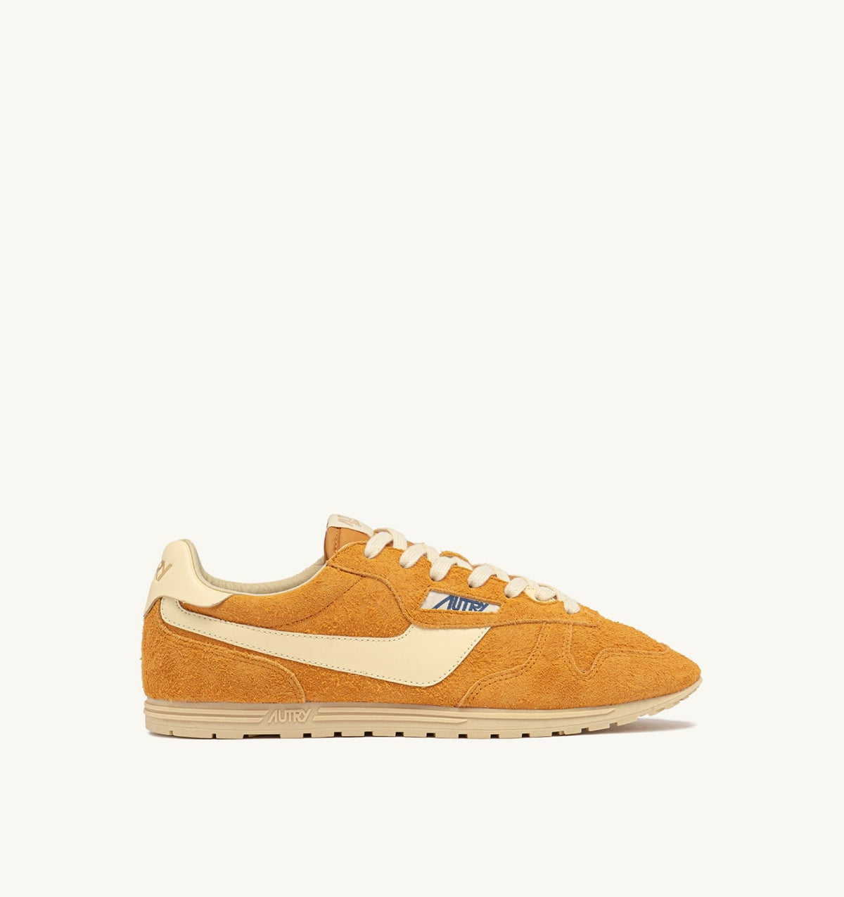 AUTRY Man SNEAKERS WINDSPIN IN SUEDE AND LEATHER COLOR CADMIUM AND RUTABAGA