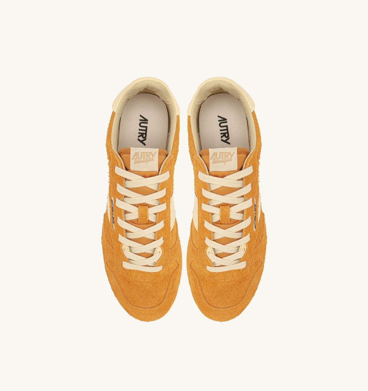 AUTRY Man SNEAKERS WINDSPIN IN SUEDE AND LEATHER COLOR CADMIUM AND RUTABAGA