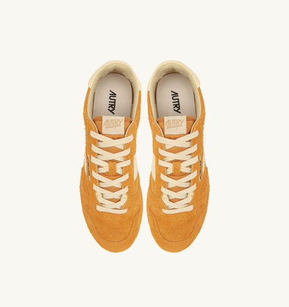 AUTRY Man SNEAKERS WINDSPIN IN SUEDE AND LEATHER COLOR CADMIUM AND RUTABAGA