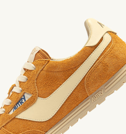 AUTRY Man SNEAKERS WINDSPIN IN SUEDE AND LEATHER COLOR CADMIUM AND RUTABAGA