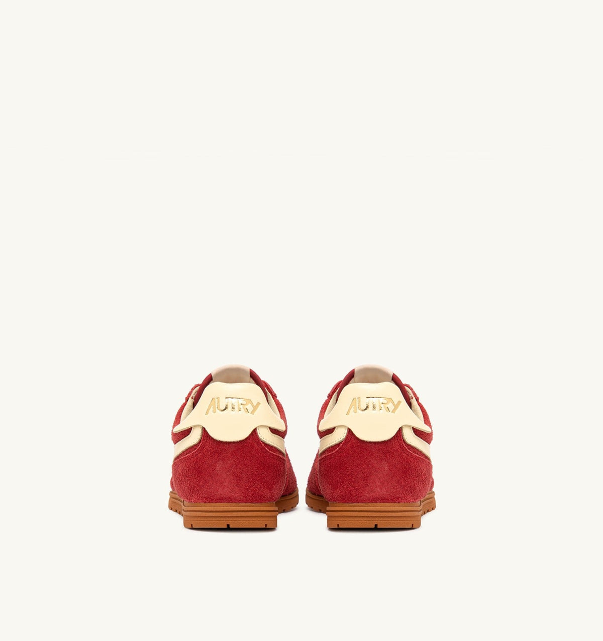 AUTRY Man SNEAKERS WINDSPIN IN SUEDE AND LEATHER COLOR IMPERIAL RED AND RUTABAGA