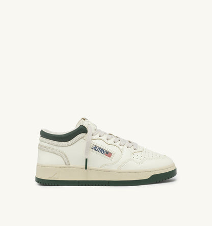 AUTRY Man MED-WAY SNEAKERS IN LEATHER COLOR MARSHMALLOW AND MOUNTAIN
