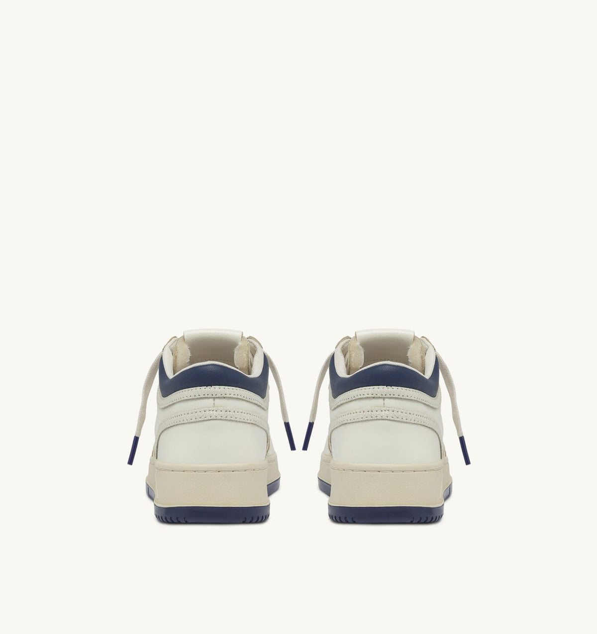 AUTRY Man MED-WAY SNEAKERS IN LEATHER COLOR MARSHMALLOW AND ENSIGN BLUE