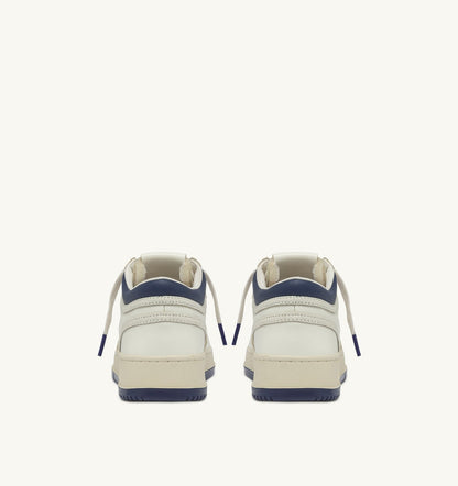 AUTRY Man MED-WAY SNEAKERS IN LEATHER COLOR MARSHMALLOW AND ENSIGN BLUE