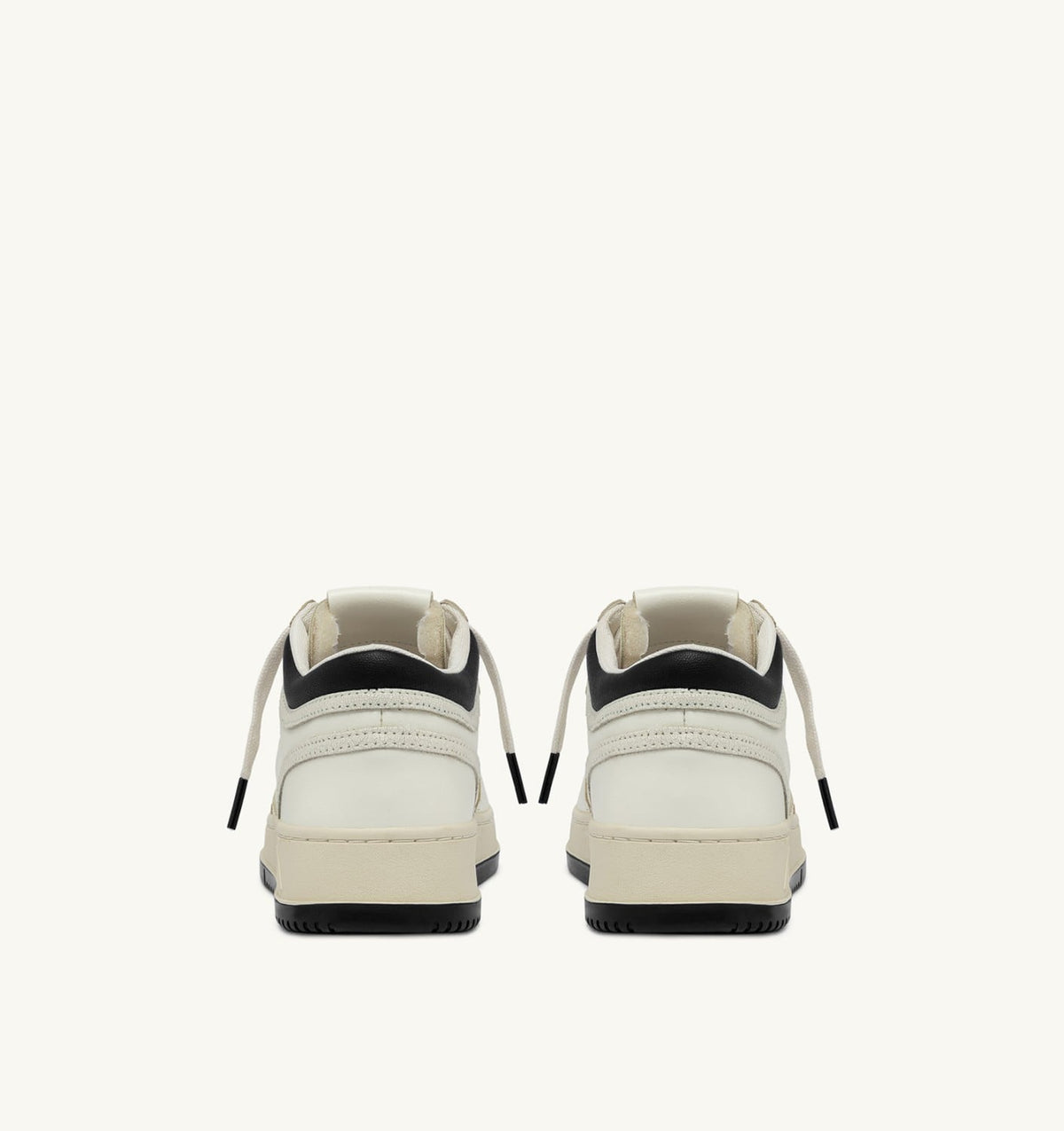 AUTRY Man MED-WAY SNEAKERS IN LEATHER COLOR MARSHMALLOW AND BLACK