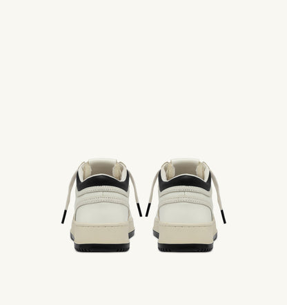 AUTRY Man MED-WAY SNEAKERS IN LEATHER COLOR MARSHMALLOW AND BLACK