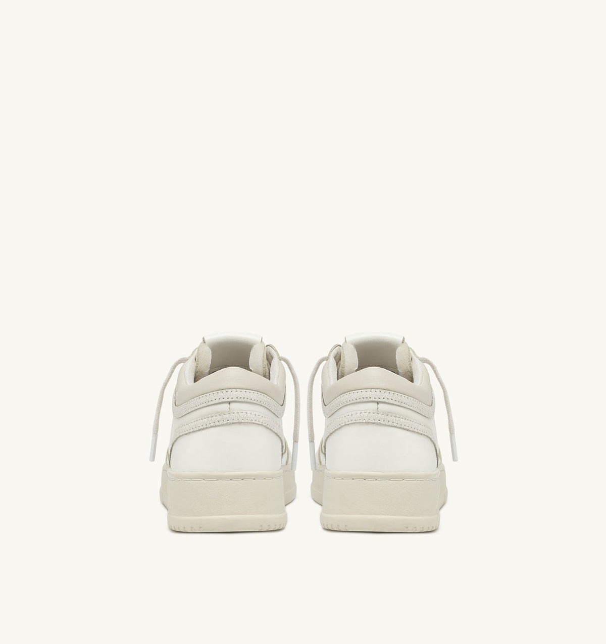 AUTRY Man MED-WAY SNEAKERS IN LEATHER COLOR MARSHMALLOW AND WHITE