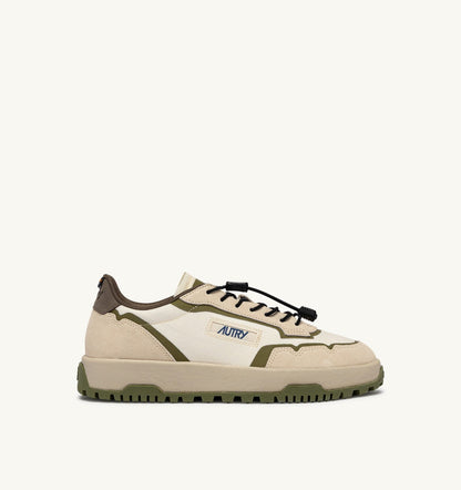 AUTRY Man WILDPACE LOW SNEAKERS IN WIFE AND CHOCOLATE RIPSTOP NYLON AND SUEDE