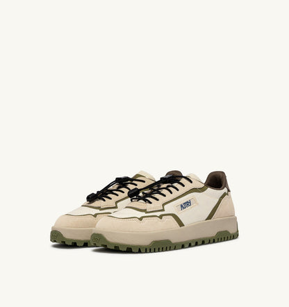 AUTRY Man WILDPACE LOW SNEAKERS IN WIFE AND CHOCOLATE RIPSTOP NYLON AND SUEDE
