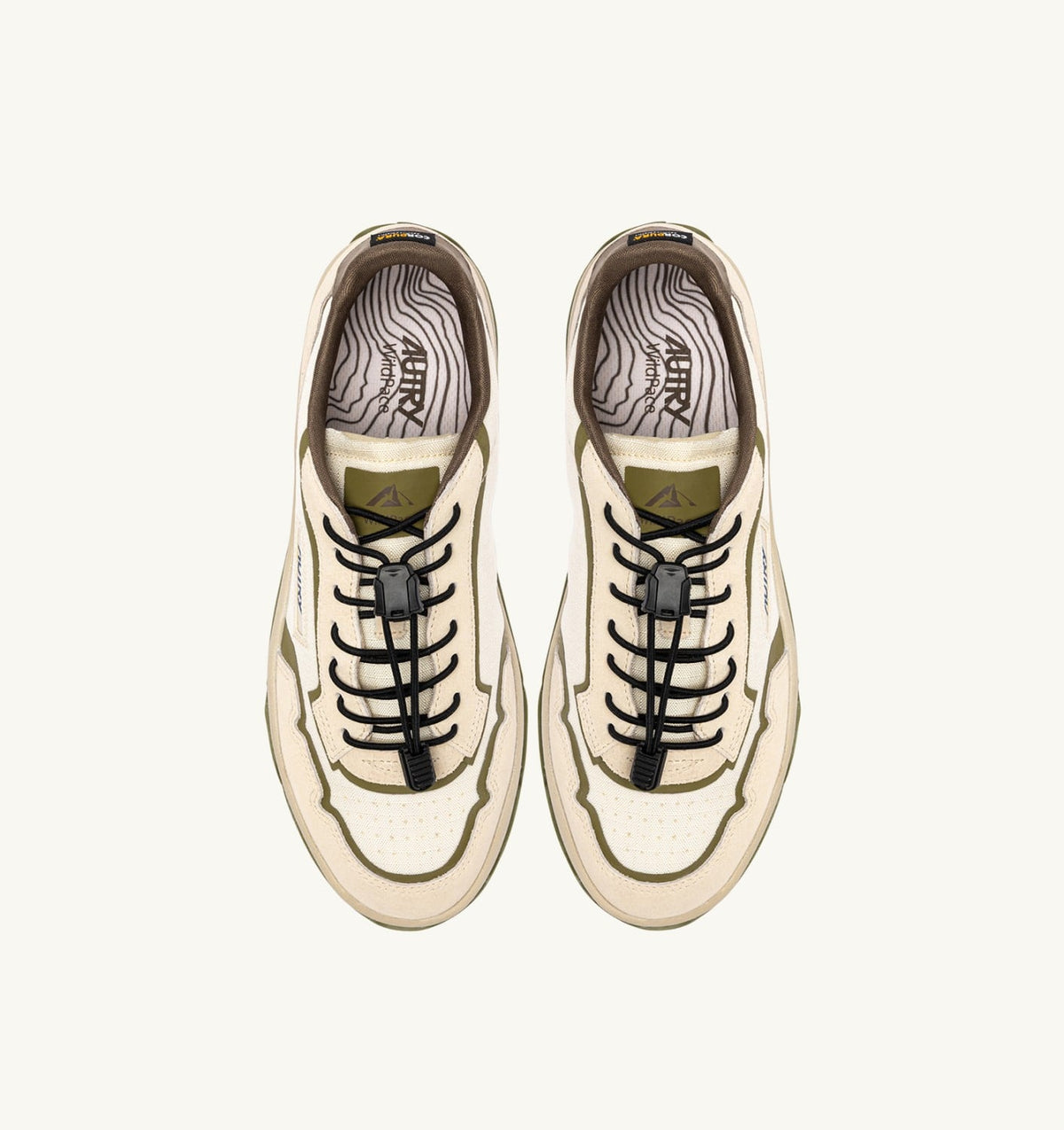 AUTRY Man WILDPACE LOW SNEAKERS IN WIFE AND CHOCOLATE RIPSTOP NYLON AND SUEDE