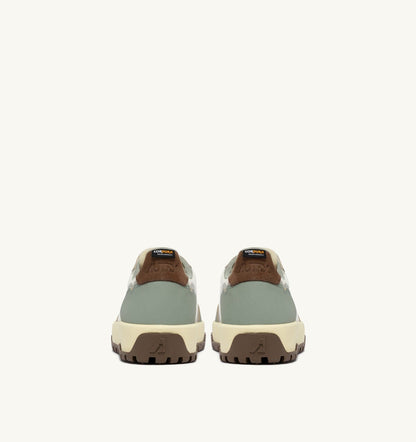 AUTRY Man WILDPACE LOW SNEAKERS IN MARSHMALLOW AND SEA GRASS CORDURA AND LEATHER