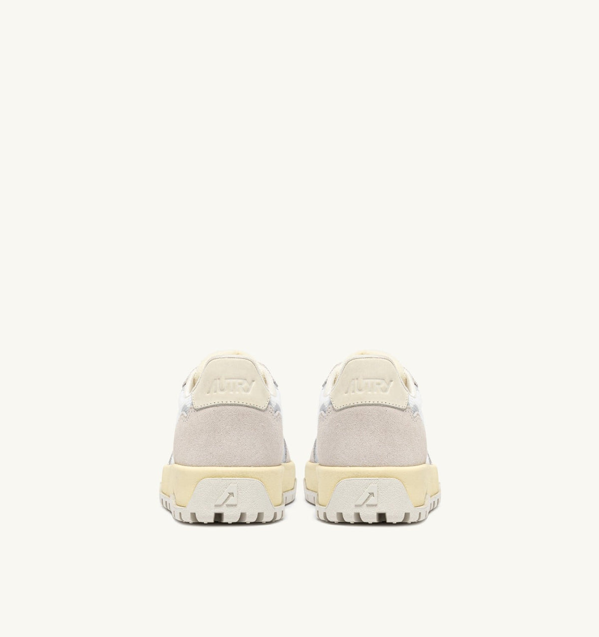 AUTRY Man WILDPACE LOW SNEAKERS IN WHITE AND MARSHMALLOW DRAGON MESH AND SUEDE