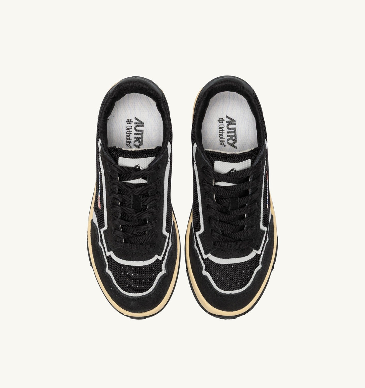 AUTRY Man WILDPACE LOW SNEAKERS IN BLACK DRAGON MESH AND SUEDE