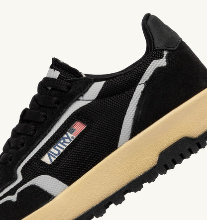 AUTRY Man WILDPACE LOW SNEAKERS IN BLACK DRAGON MESH AND SUEDE