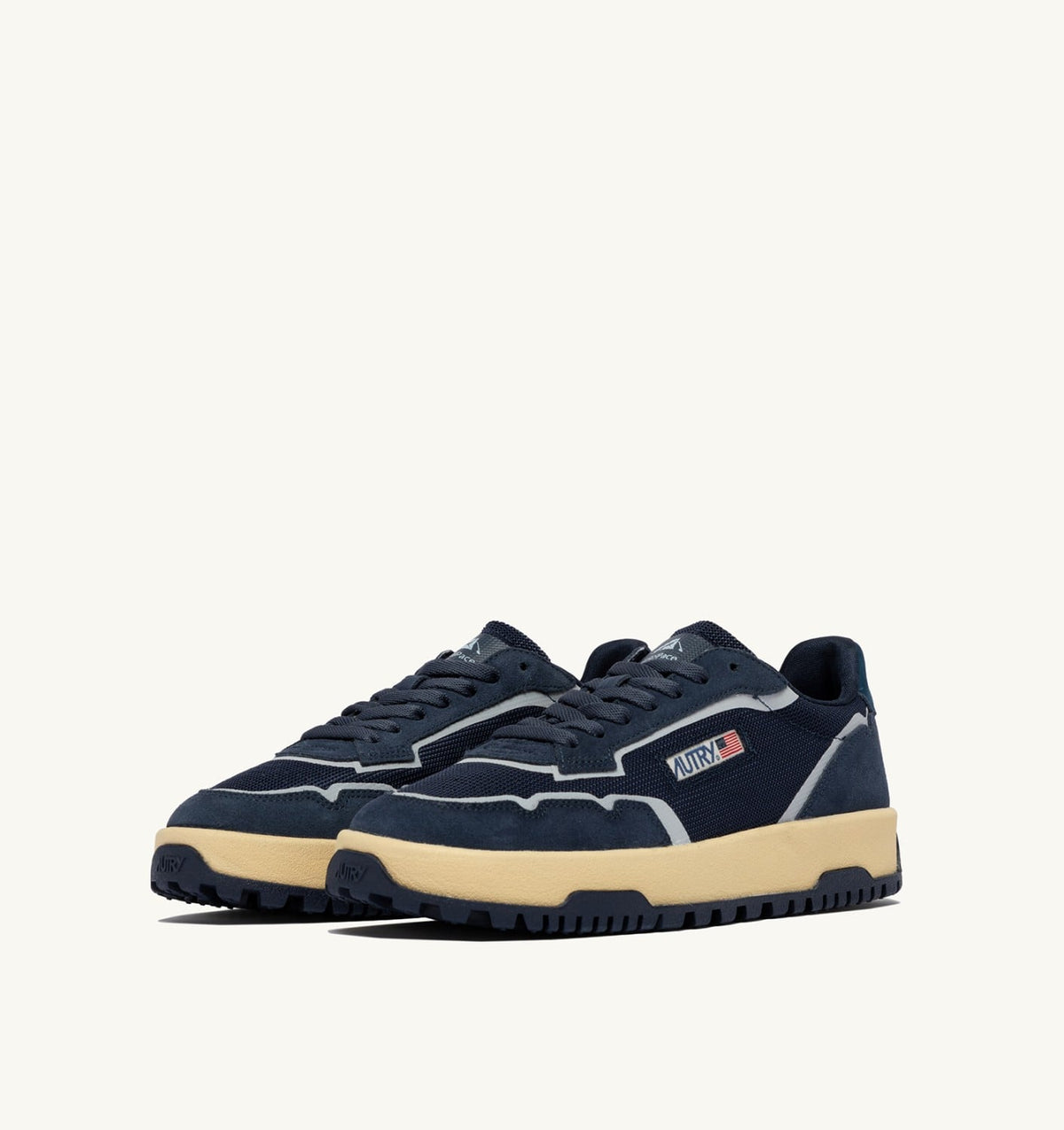 AUTRY Man WILDPACE LOW SNEAKERS IN BLUETTE DRAGON MESH AND SUEDE