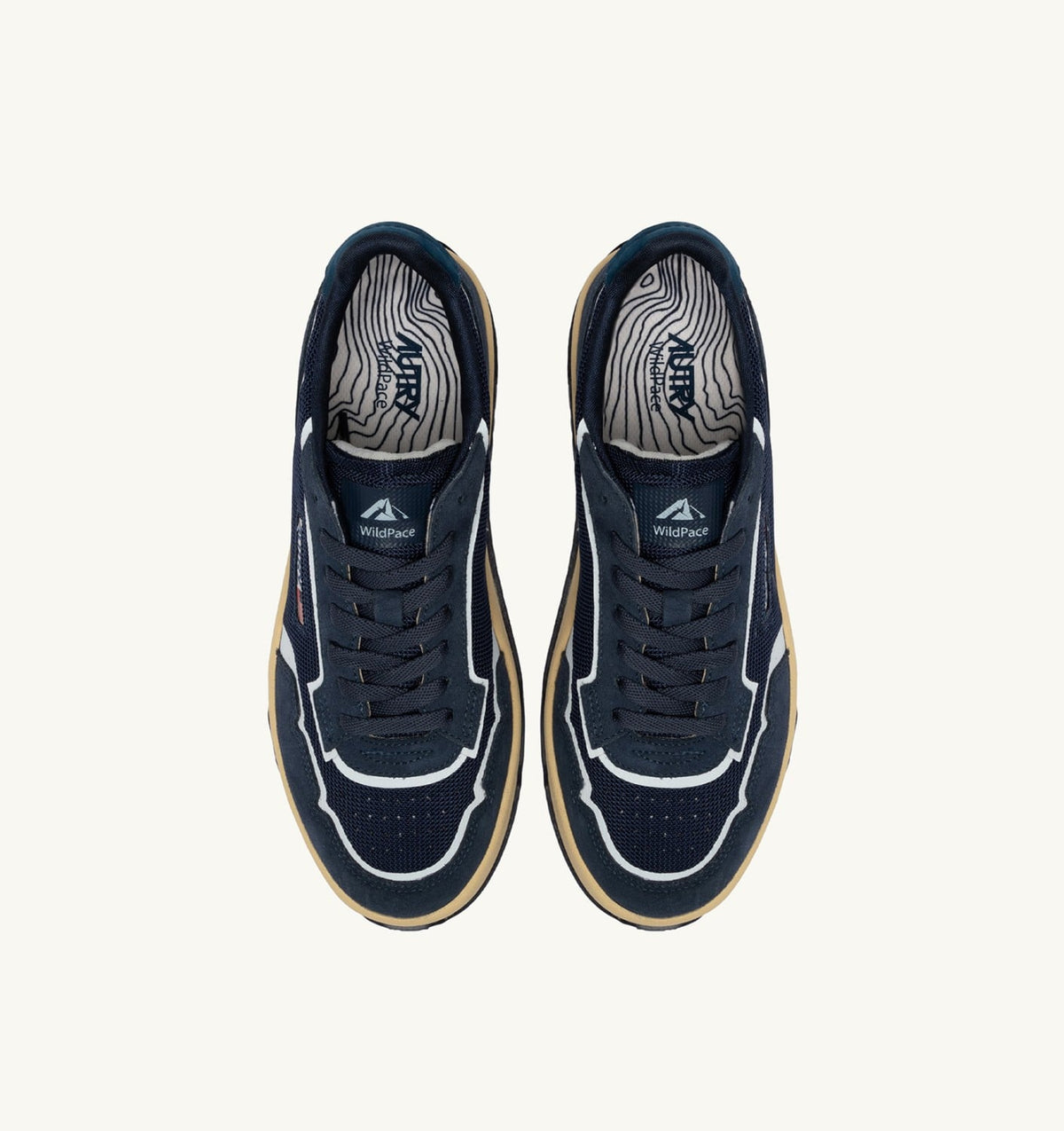 AUTRY Man WILDPACE LOW SNEAKERS IN BLUETTE DRAGON MESH AND SUEDE