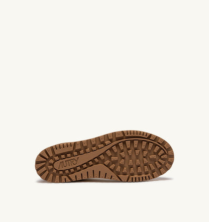 AUTRY Man WILDPACE SNEAKERS IN MARSHMALLOW AND CIGAR DRAGON MESH AND SUEDE