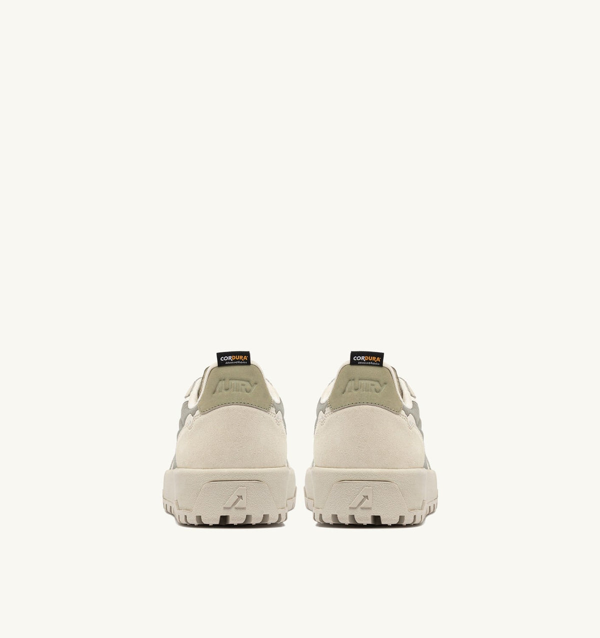 AUTRY Man WILDPACE LOW SNEAKERS IN ELM AND WHITE CORDURA AND SUEDE
