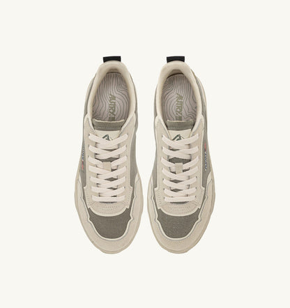 AUTRY Man WILDPACE LOW SNEAKERS IN ELM AND WHITE CORDURA AND SUEDE