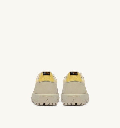 AUTRY Man WILDPACE LOW SNEAKERS IN WHITE AND LEMON MERINGUE CORDURA AND SUEDE