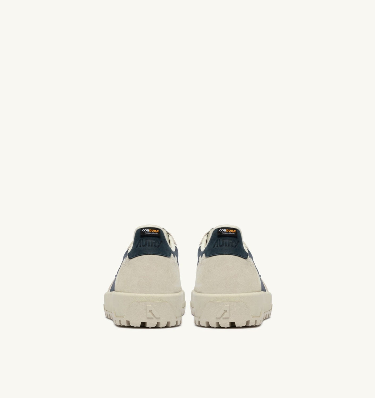 AUTRY Man WILDPACE LOW SNEAKERS IN WHITE AND SPACE BLUE CORDURA AND SUEDE