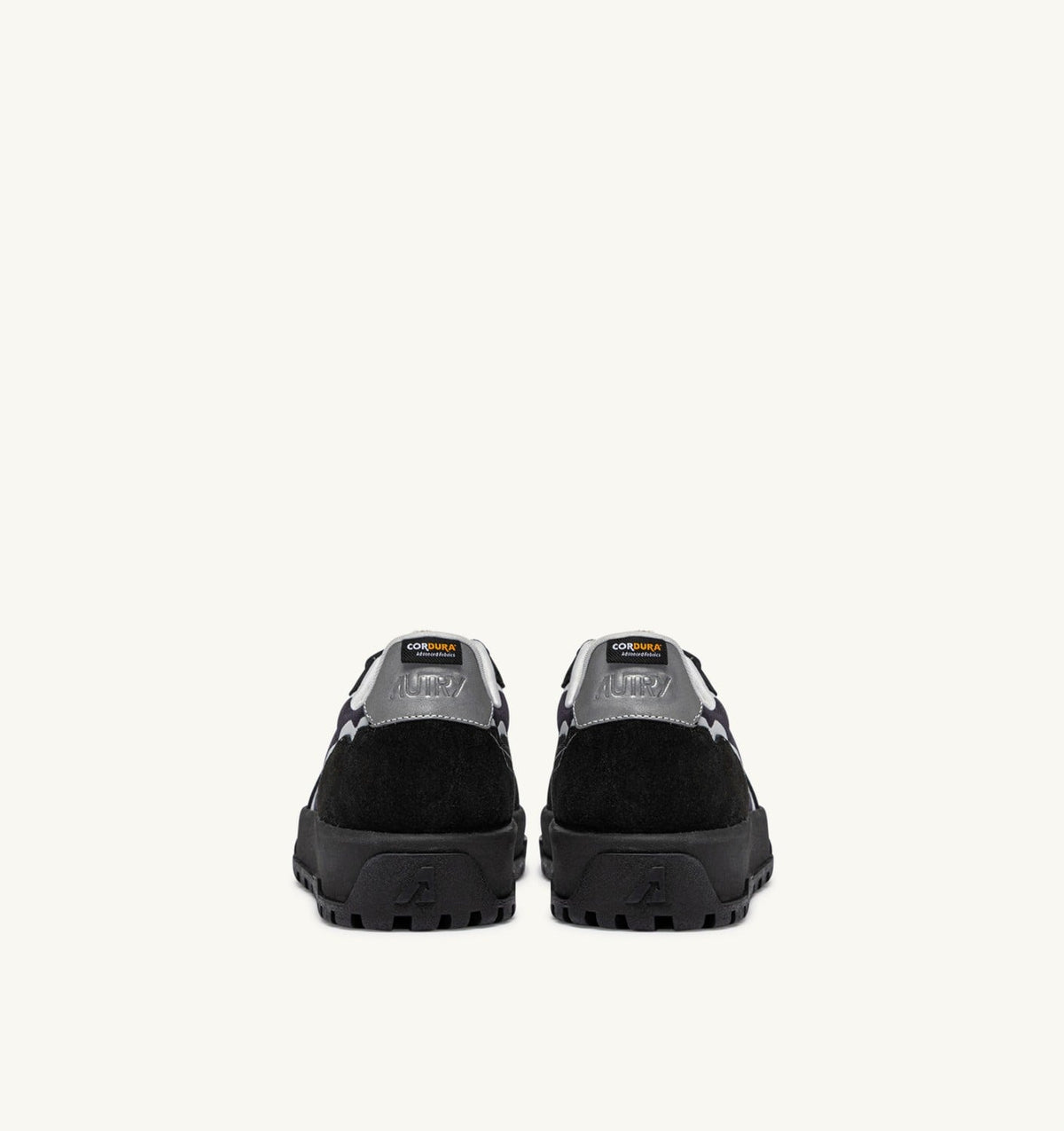AUTRY Man WILDPACE LOW SNEAKERS IN BLACK AND SILVER RIPSTOP NYLON AND SUEDE