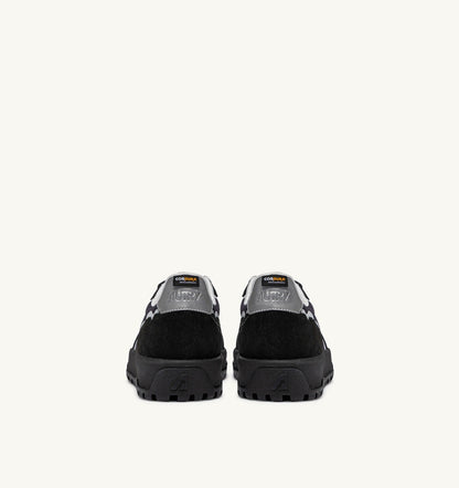 AUTRY Man WILDPACE LOW SNEAKERS IN BLACK AND SILVER RIPSTOP NYLON AND SUEDE