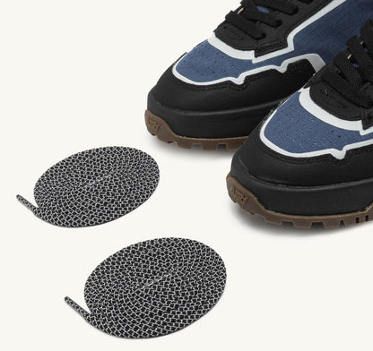 AUTRY Man WILDPACE LOW SNEAKERS IN RIPSTOP NYLON AND LEATHER COLOR DARK BLUE AND BLACK