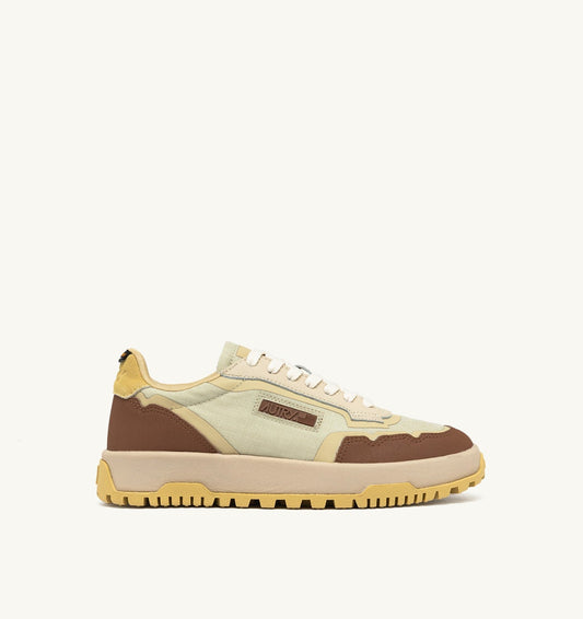 AUTRY Man WILDPACE LOW SNEAKERS IN RIPSTOP NYLON AND LEATHER COLOR FOG AND THRUSH