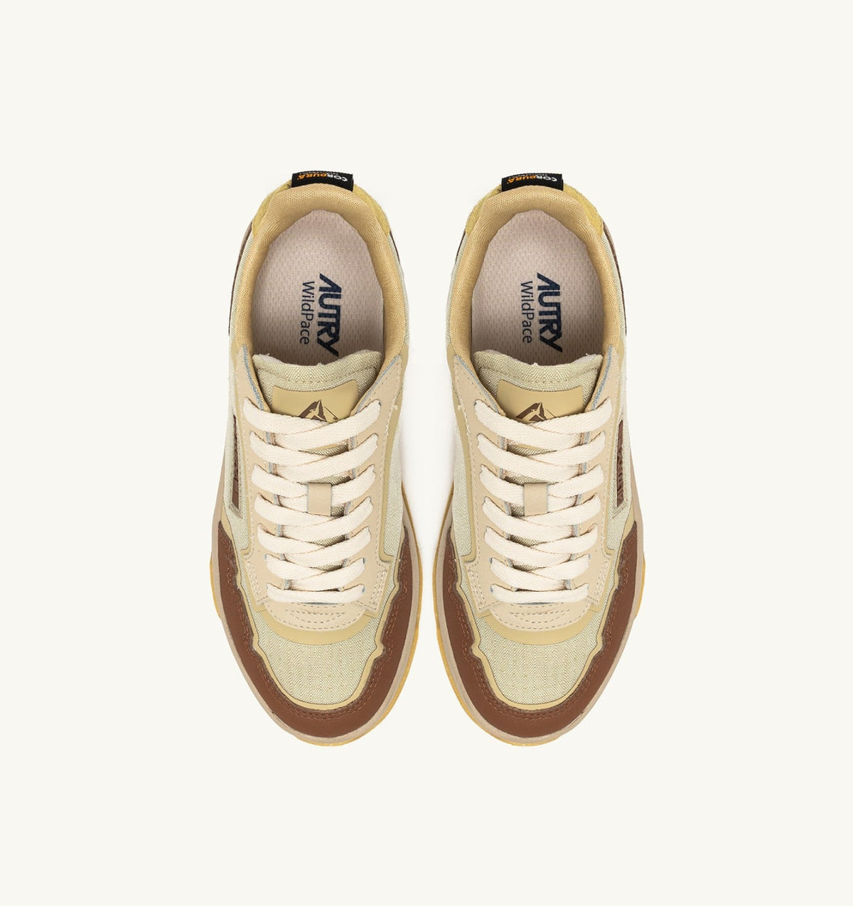 AUTRY Man WILDPACE LOW SNEAKERS IN RIPSTOP NYLON AND LEATHER COLOR FOG AND THRUSH