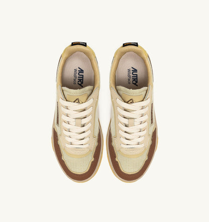 AUTRY Man WILDPACE LOW SNEAKERS IN RIPSTOP NYLON AND LEATHER COLOR FOG AND THRUSH