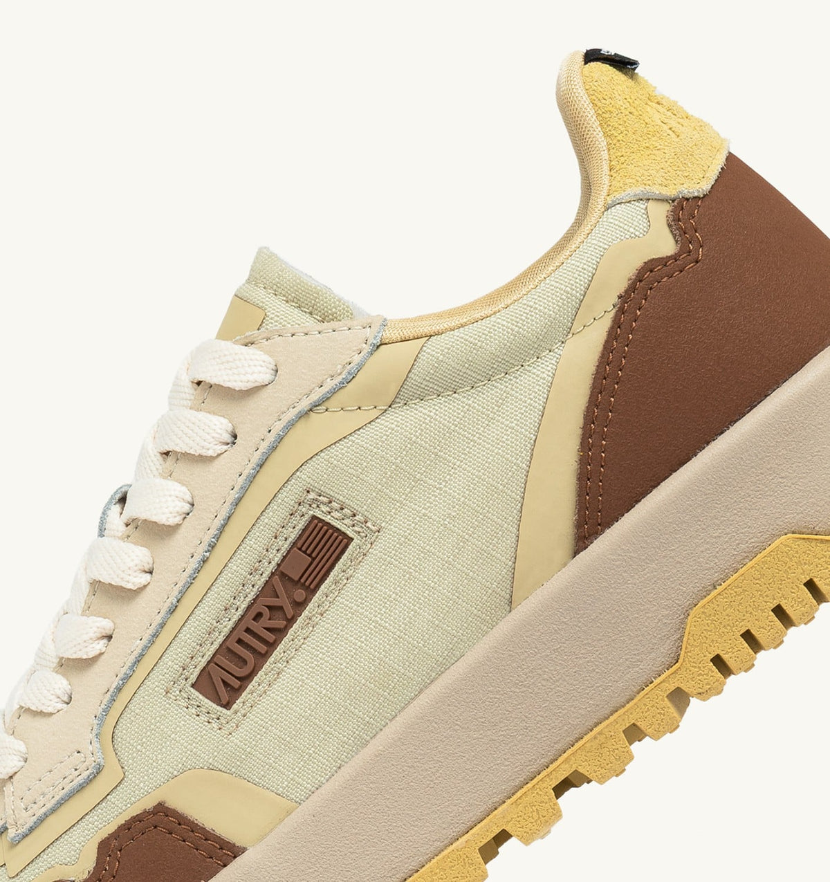 AUTRY Man WILDPACE LOW SNEAKERS IN RIPSTOP NYLON AND LEATHER COLOR FOG AND THRUSH