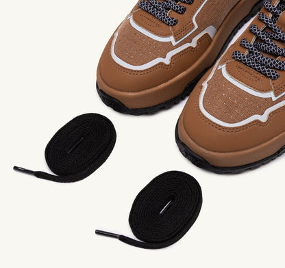 AUTRY Man WILDPACE LOW SNEAKERS IN RIPSTOP NYLON AND LEATHER COLOR BROWN SUGAR AND REFLEX
