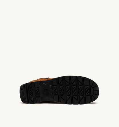AUTRY Man MALGA CORTINA IN CHESTNUT AND FLAME SCARLET SUEDE