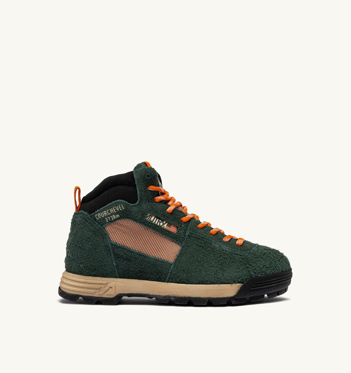 AUTRY Man MALGA COURCHEVEL IN PINE AND ORANGE OCHRE SUEDE