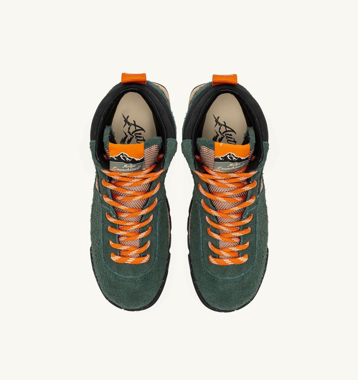 AUTRY Man MALGA COURCHEVEL IN PINE AND ORANGE OCHRE SUEDE